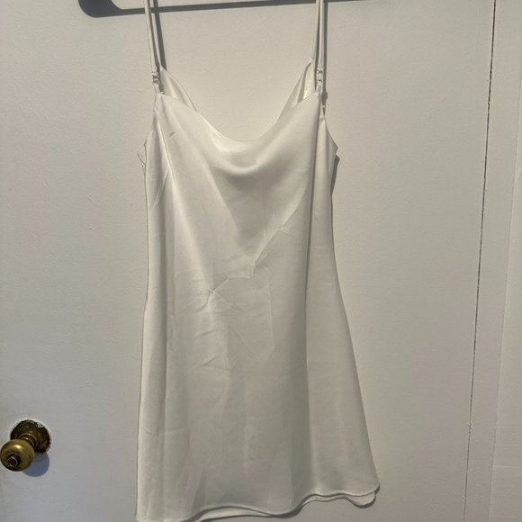 True Decadence // White Satin Cowl - Picture 3 of 5